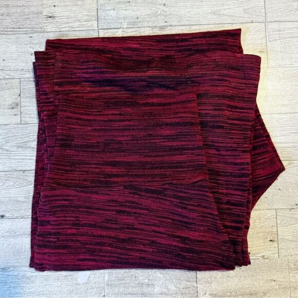 Retro, Red, Sheer, Fold Over Waist, Flare Yoga, Lounge Pants - Picture 8 of 10